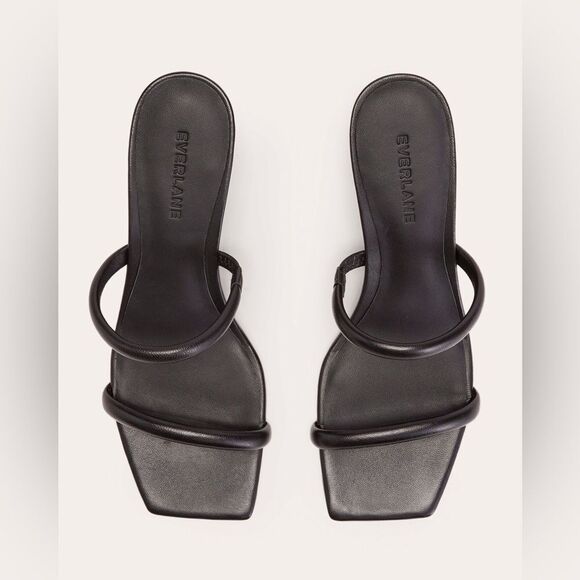 NEW EVERLANE The Double Strap Heel in black leather - Picture 5 of 11